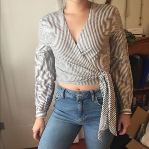 🖤NWT Rag & Bone striped wrap top🖤